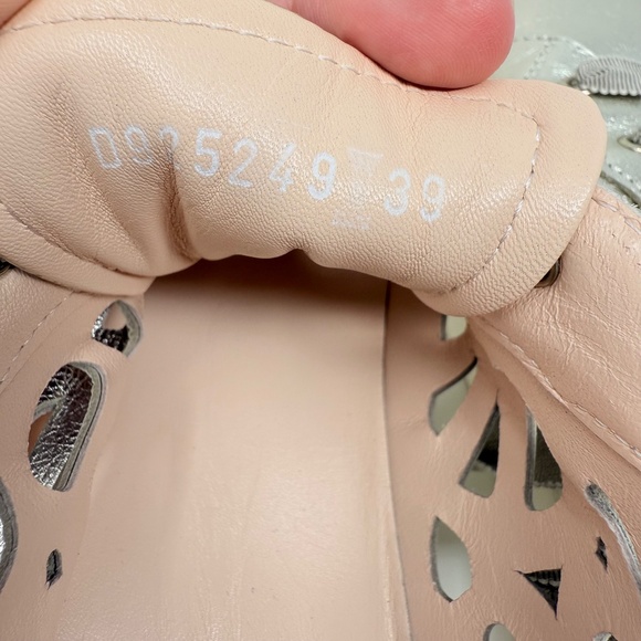 New AGL Mandi Cut Out Sneaker In Platinum Sz 39 - Picture 14 of 14